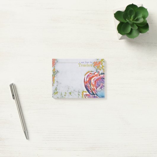 Notes de post-it d'aujourd'hui de professeur (Bureau)