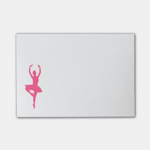 Notes de post-it de ballerine