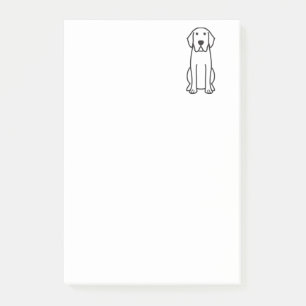 Notes de post-it de bande dessinée de chien de