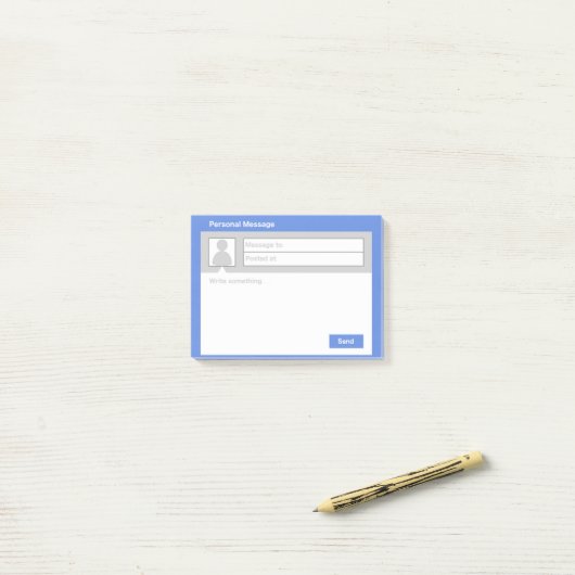 Notes de post-it de boîte de message (Sur un bureau)