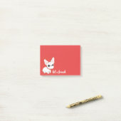 Notes de post-it de bouledogue français (Sur un bureau)