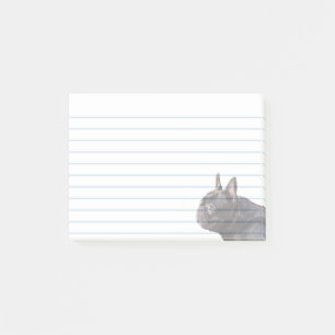 Notes de post-it de bouledogue français