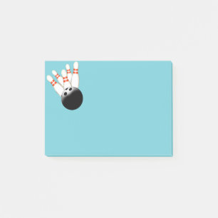 Notes de post-it de bowling