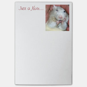 Notes de post-it de Bridget de rat d'animal
