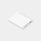 Notes de post-it de calendrier (Incliné)