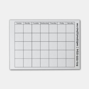Notes de post-it de calendrier