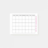 Notes de post-it de calendrier (Devant)