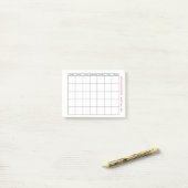 Notes de post-it de calendrier (Sur un bureau)