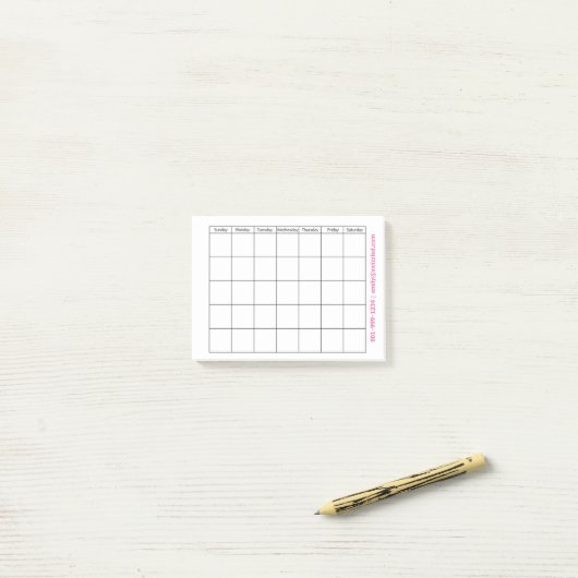 Notes de post-it de calendrier (Sur un bureau)