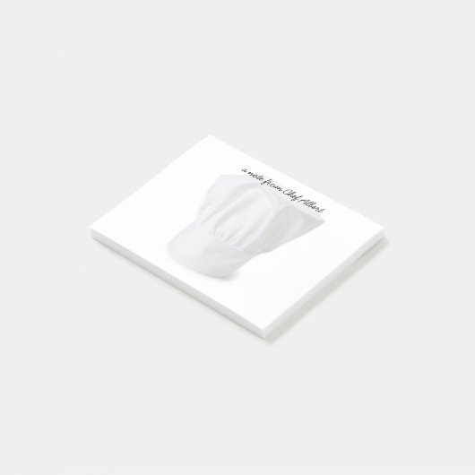 Notes de post-it de casquette de chef (Incliné)