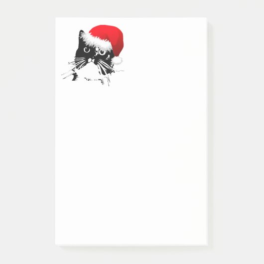 Notes de post-it de chat de Père Noël (Devant)