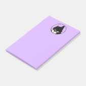 Notes de post-it de chat noir (Incliné)