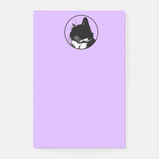 Notes de post-it de chat noir (Devant)