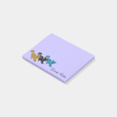 Notes de post-it de chats d'amour (Incliné)