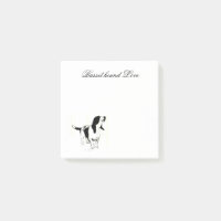 Notes de post-it de chien de basset