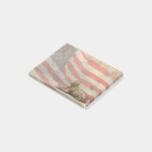 Notes de post-it de chien de bronze de drapeau (Incliné)