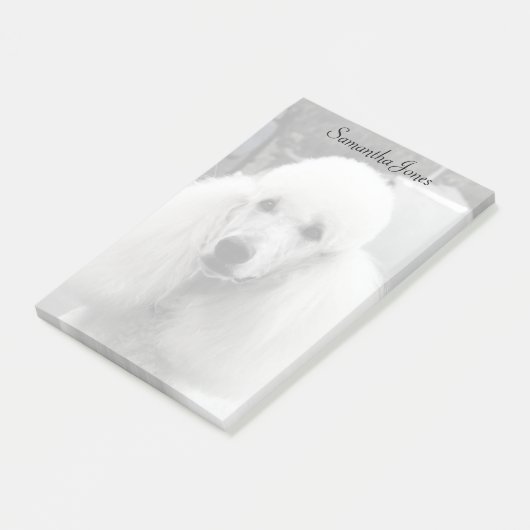 Notes de post-it de chien de caniche (Incliné)