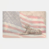 Notes de post-it de chien de drapeau américain (Devant)