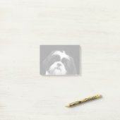 Notes de post-it de chien de Shih Tzu (Sur un bureau)