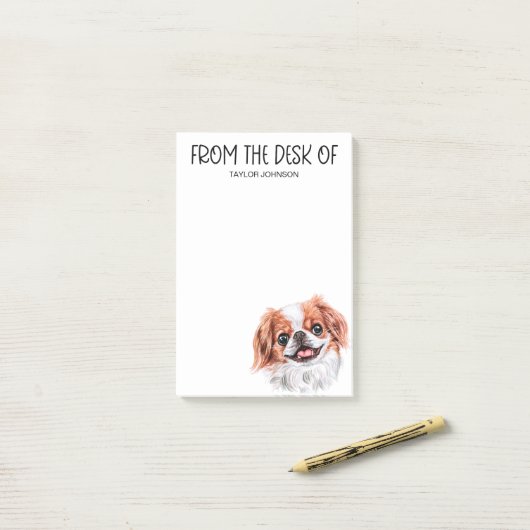 Notes de post-it de Chin Lover japonais (Sur un bureau)