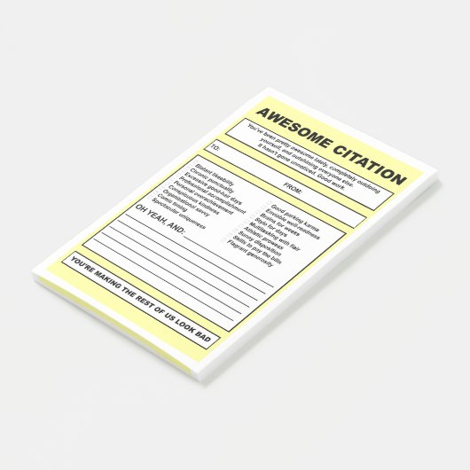 Notes de post-it "de citation impressionnante" (Incliné)