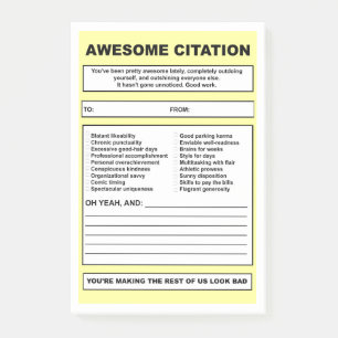 Notes de post-it "de citation impressionnante"