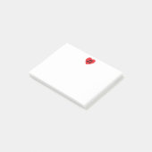 Notes de post-it de coeur de note de musique (Incliné)