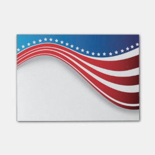 Notes de post-it de drapeau américain