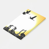 Notes de post-it de faune d'oiseaux d'oies de grue (Incliné)