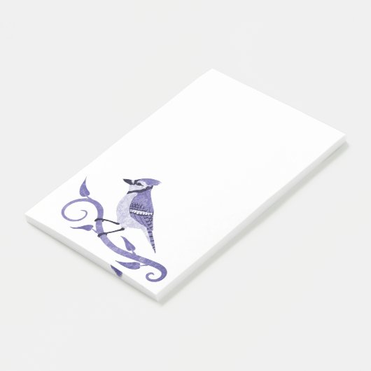 Notes de post-it de geai bleu (Incliné)