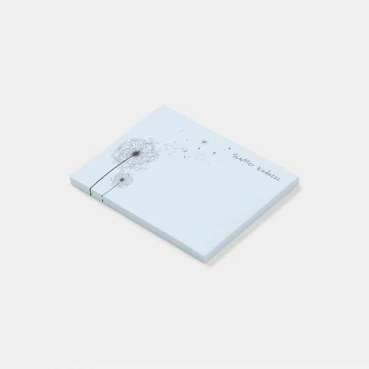 Notes de post-it de gentillesse de dispersion (Incliné)