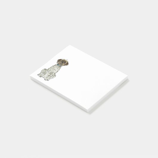 Notes de post-it de Griffon Dog Pointing À poils d (Incliné)