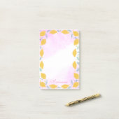 Notes de post-it de la bordure de citron dessinée  (Sur un bureau)