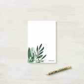 Notes de post-it de la conception du bouquet vert (Sur un bureau)