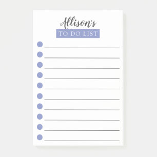 Notes de post-it de la liste des activités de la