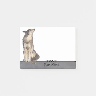 Notes de post-it de loup