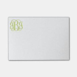 Notes de post-it de monogramme