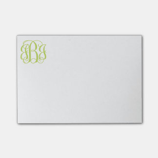 Notes de post-it de monogramme