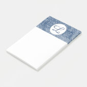 Notes de post-it de monogramme de batik de marine (Incliné)