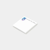 Notes de post-it de monogramme de hibou (Incliné)