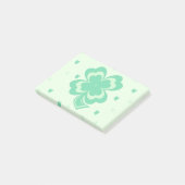 Notes de post-it de motif de shamrocks (Incliné)