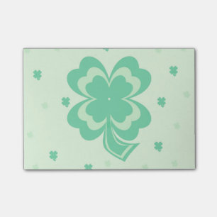 Notes de post-it de motif de shamrocks