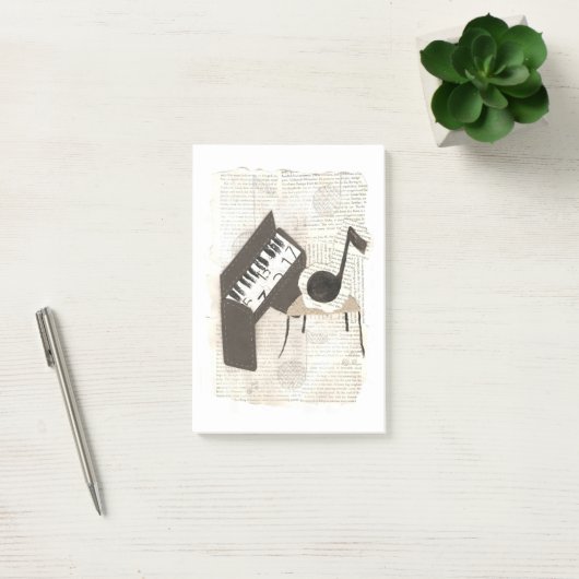 Notes de post-it de notes musicales (Bureau)