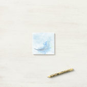 Notes de post-it de plume d'aquarelle (Sur un bureau)