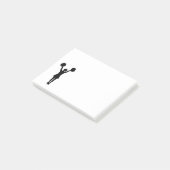 Notes de post-it de pom-pom girl (Incliné)