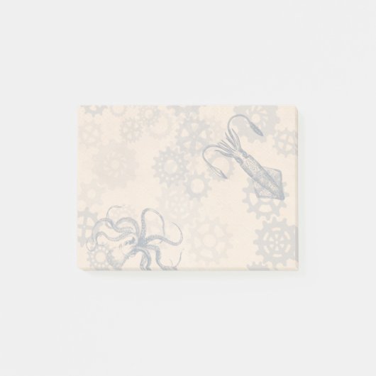 Notes de post-it de poulpe de Steampunk (Devant)