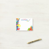 Notes de post-it de professeur d'art (Sur un bureau)