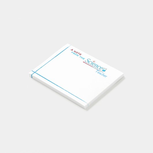 Notes de post-it de professeur de Sciences (Incliné)