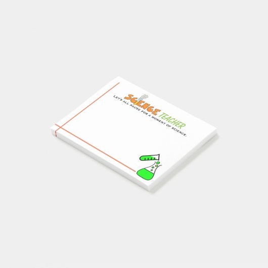 Notes de post-it de professeur de Sciences (Incliné)