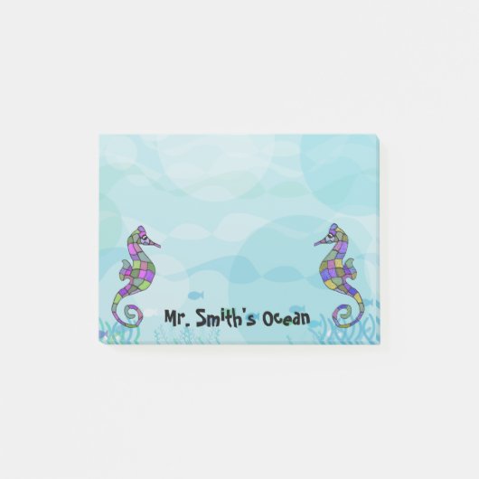 Notes de post-it de professeur d'hippocampes (Devant)